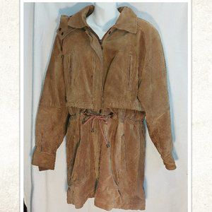 Vtg 1969 Women's Marco Collection Leather Jacket with removable hood size med